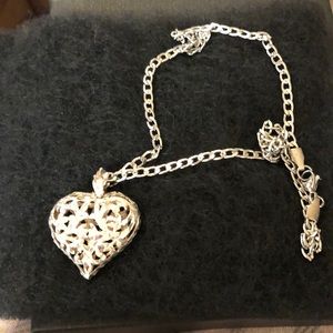 Silver heart necklace